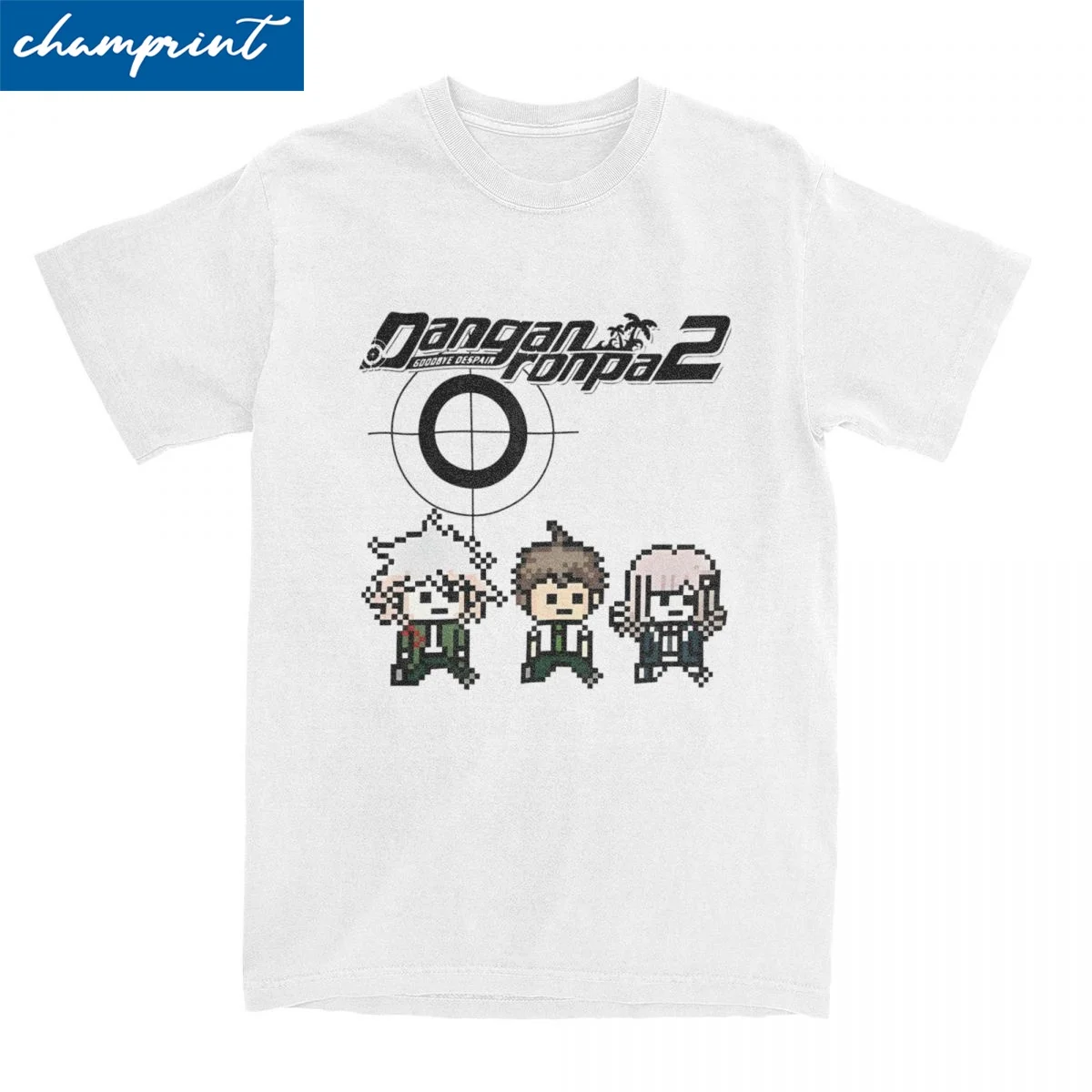 Danganronpa 2 T Shirt Men Women Pure Cotton Humor T-Shirts Round Collar Tees Short Sleeve Tops 6XL