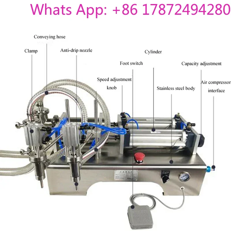 Automatic Servo Double Head Gear Pump Skincare Shampoo Detergent Viscous Liquid Paste Tracking Filling Machine