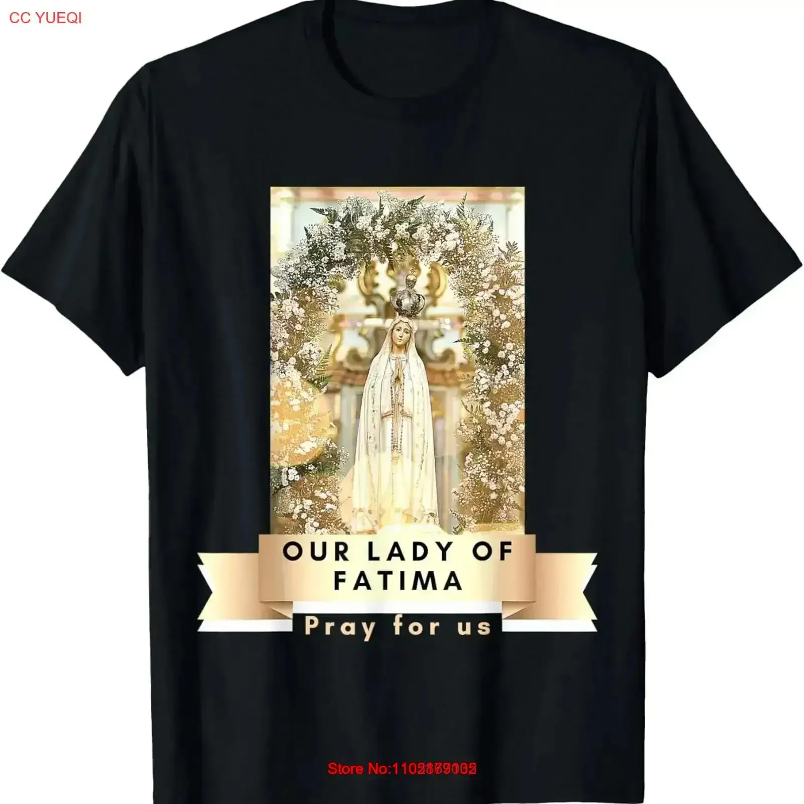 

Our Lady Of Fatima Blessed Mother Mary Catholic Marian T Shirt vintage Washed Casual homme fashion designer clothes vintage