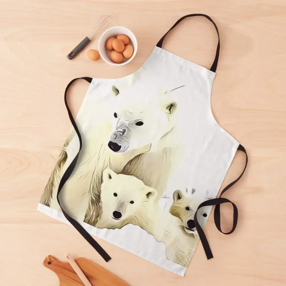 

Polar bears Apron custom women's kitchen useful gadgets for home Chef Uniform Woman Apron
