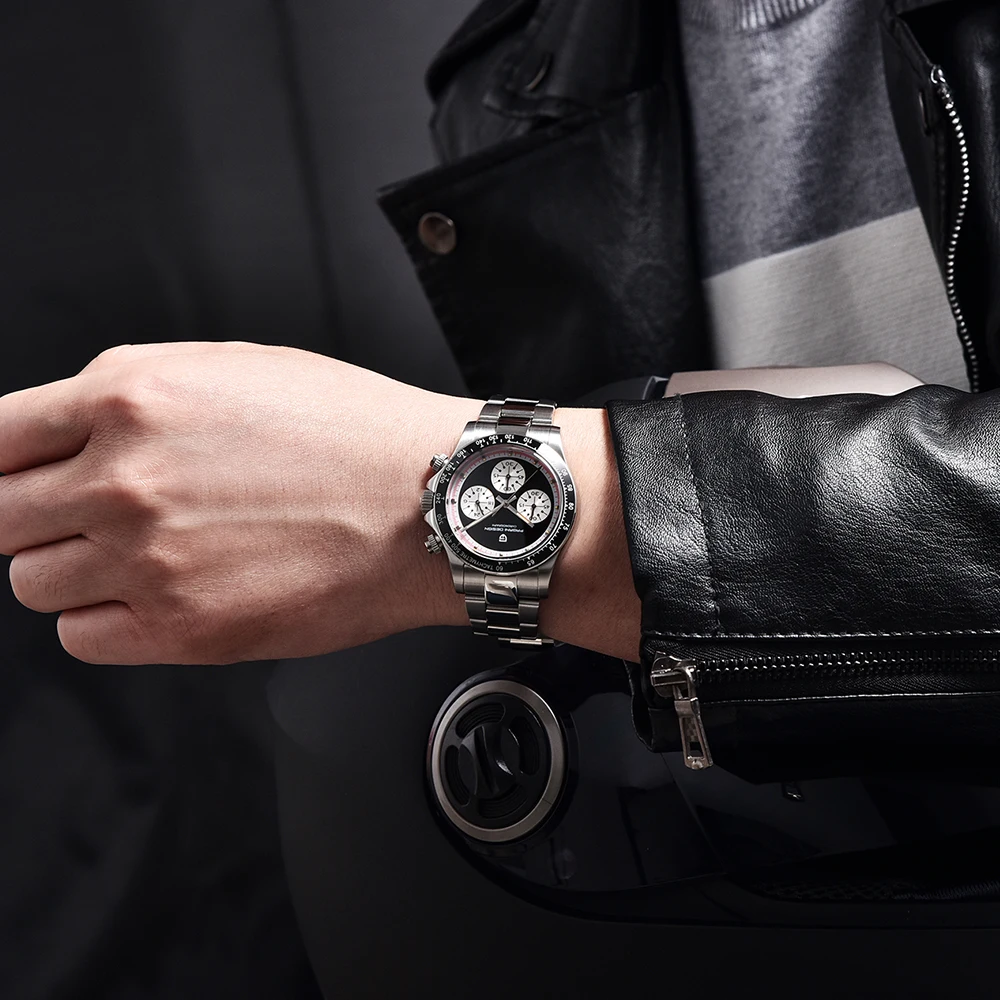 PAGANI DESIGN Original 40MM Men's Quartz Watch Japan TMI VK63 Chronograph Movement Sapphire Stainless Steel Waterproof reloj hom