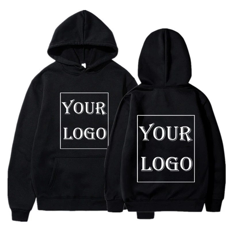 Custom Hoodie Sweatshirts Men DIY Design Your Logo Fleece Hooded Clothes Women Harajuku Outerwear Y2k Plus Size Pulloves 4XL