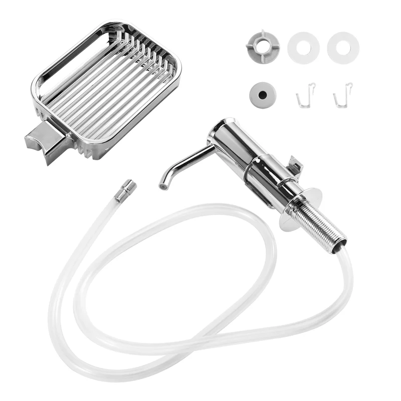 

ABKP-Насос-дозатор мыла, встроенный для кухонной мойки с держателем губки и комплектом удлинительных трубок для установки под столешницей