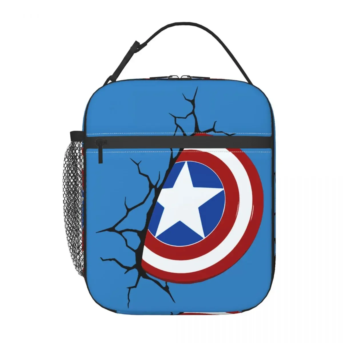 

Портативный Ланч-бокс Captain America, женский водонепроницаемый термоохладитель, изолированная сумка для еды, для офиса и работы