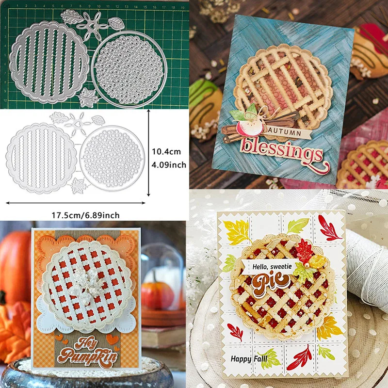 Cutting Dies New Arrival 2024, Pizza Bread Stencil, Christmas Dies for Card DIY Decoration Album Photo Embossing Craft Supplies