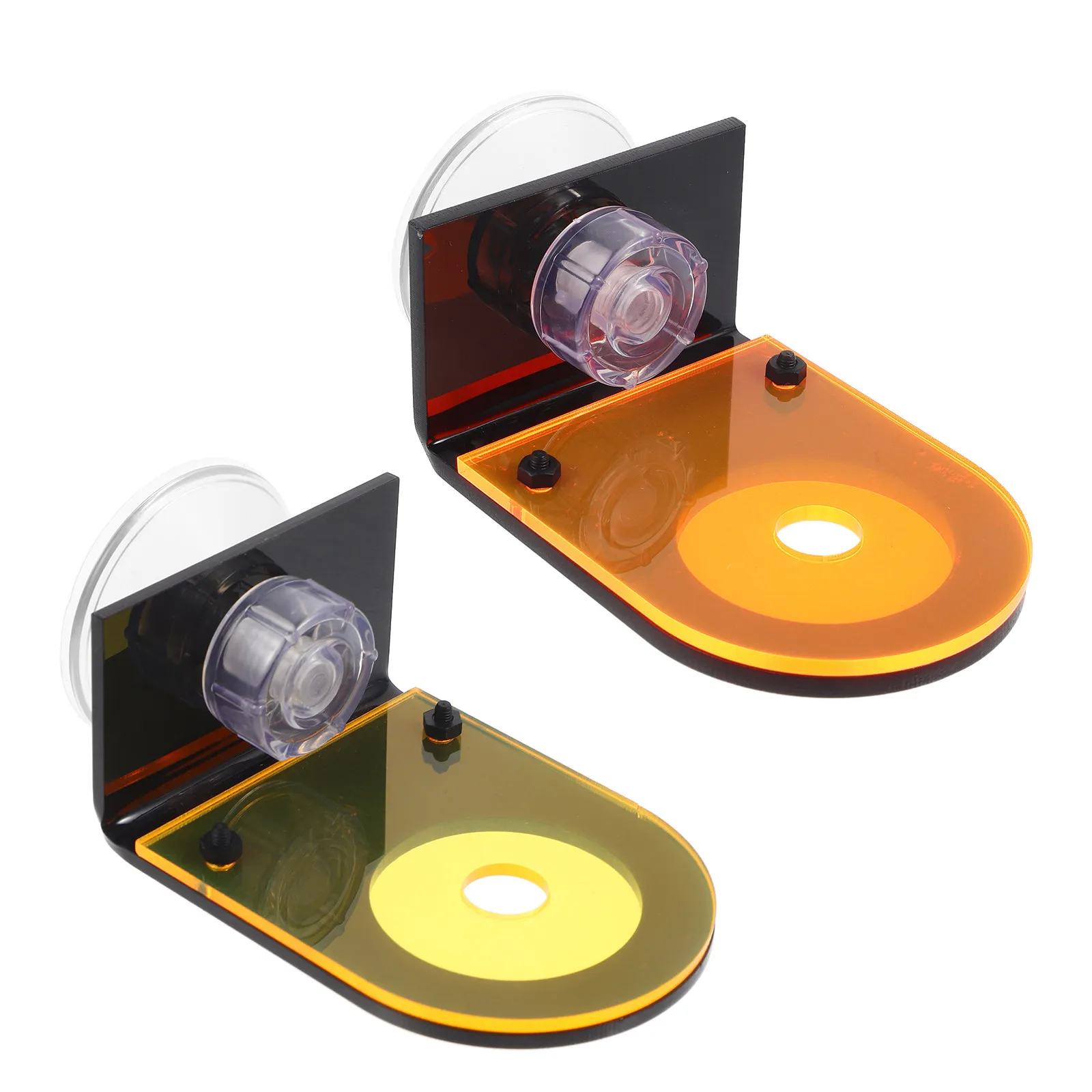 2Pcs Acrylic Coral Frags Rack Fluorescent Support Tray Sturdy Suction Cup Design for Stable Coral Fragment Growth Aquarium Decor
