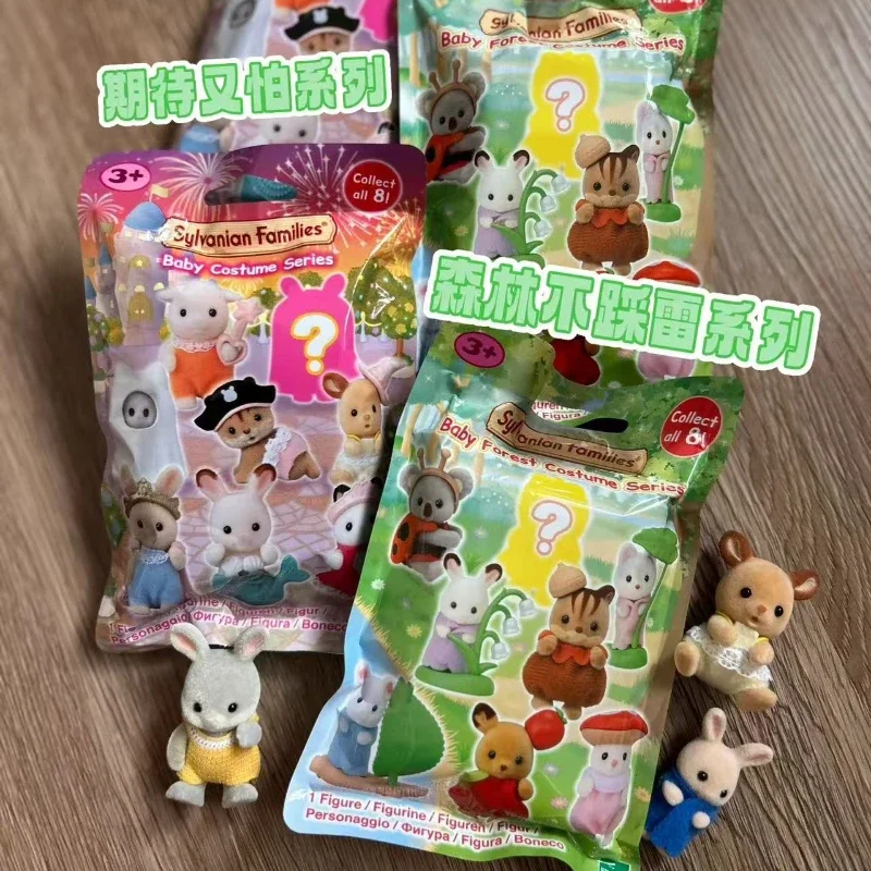 Sylvanian Families Blind Bag Series, Flocked Baby Animal Figures, Dollhouse Pretend Play Collectible Toy, Kids Surprise Gift