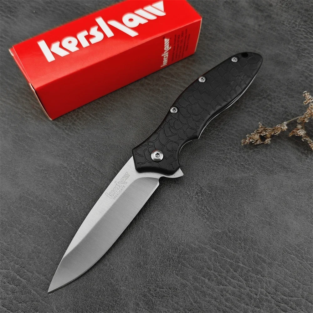 KS 1830 Oso Sweet EDC Tactical Pocket Folding Knife 8Cr13Mov Blade Black Nylon Fiber Handle Outdoor Camping Knives Hunting Sharp