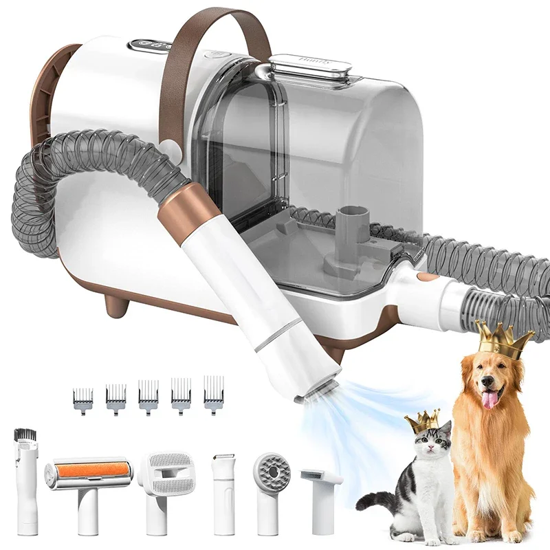 

2026 Factory OEM Professional Pet Hair Dryer Vacuum Suction Dog Cat Grooming Brush Low Noise Electric Vacuum Cleaner Pet Groomin