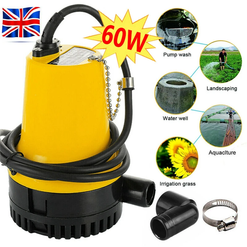 

50W 4500L/H 5m DC 12V/24V Water Pump Brushless Motor Water Circulation Submersible Pump Irrigation Fountain Fish Pond Wash Car