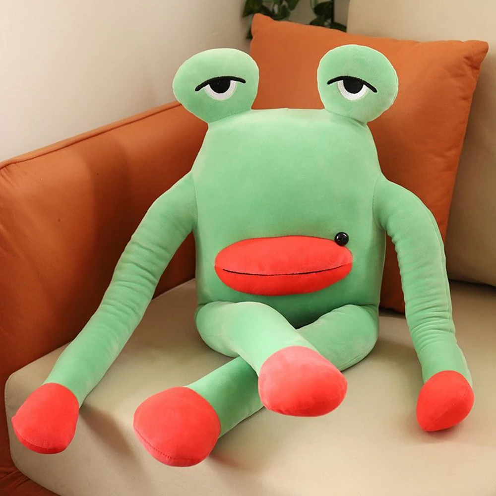 Jouet en peluche grenouille à grandes jambes longues de 60CM, bouche de saucisse, gros taupe, poupées de farces créatives amusantes, envoyer des cadeaux d'anniversaire pour les amis de vacances