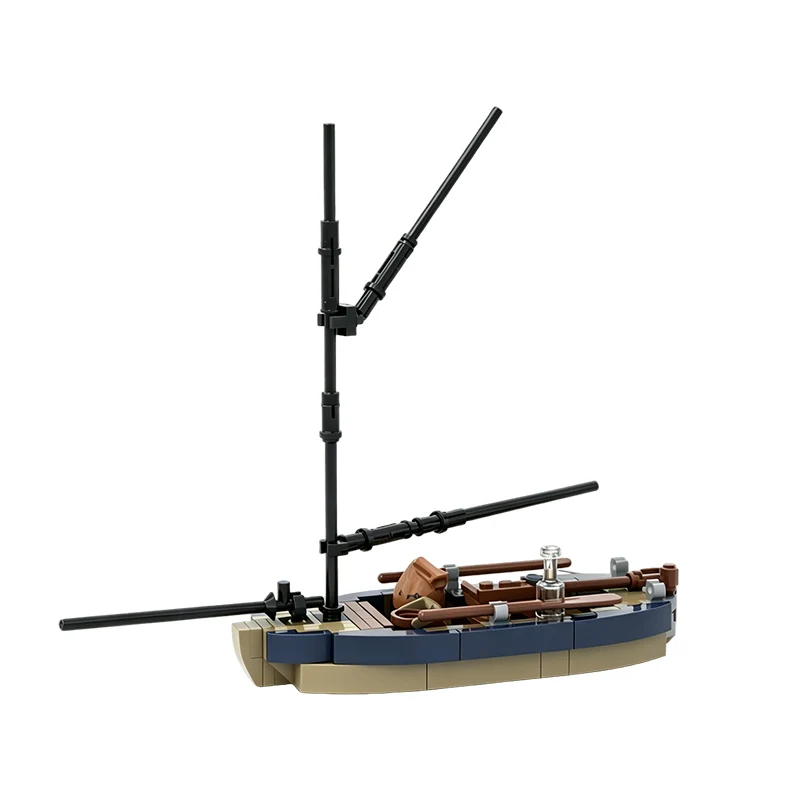 Pirate Vintage Skiff Model MOC Building Bricks War Equipment Modular Technology Gifts Holiday Assemble Children Toys Suit