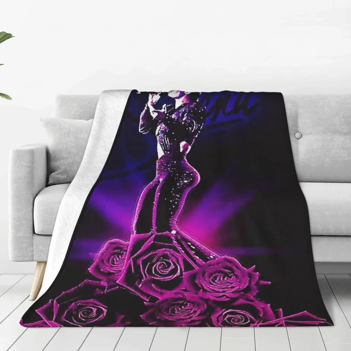 

Selena Quintanilla Sakura Beauty Blankets Fleece Textile Decor Multifunction Soft Throw Blankets for Sofa Outdoor Quilt