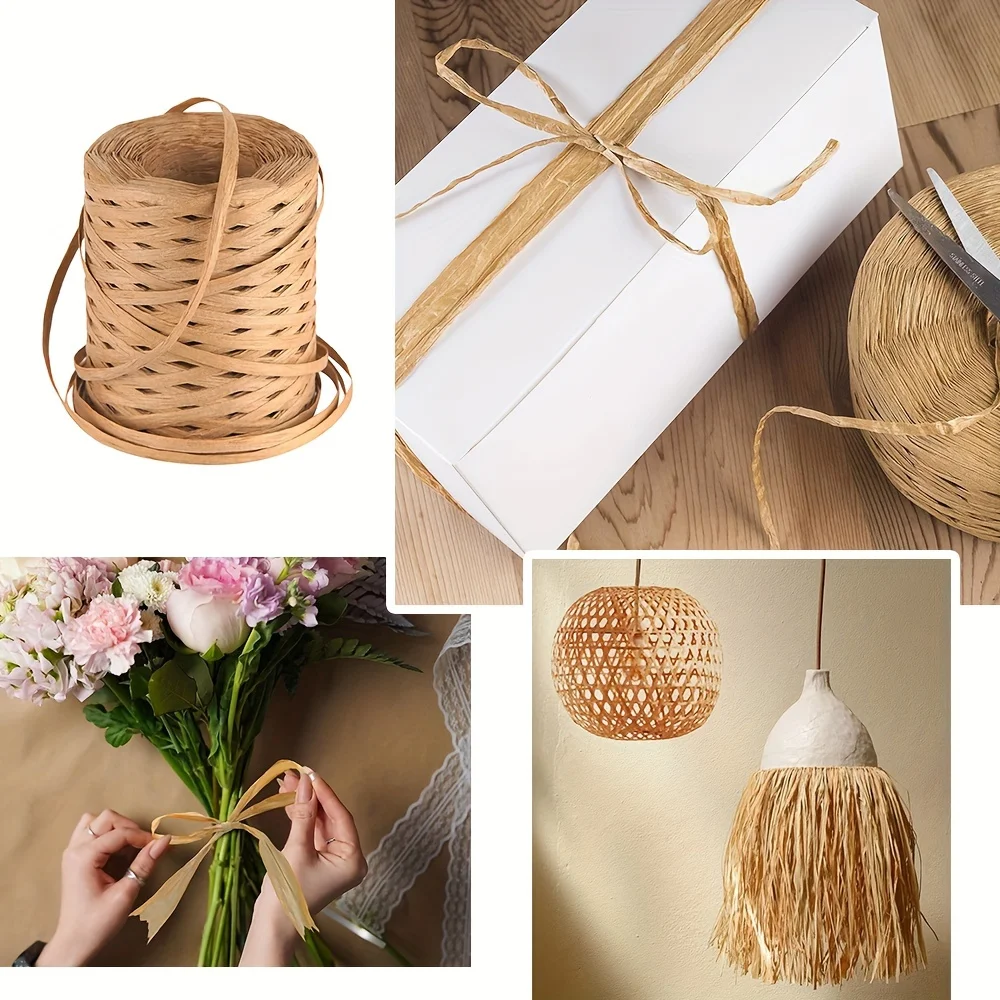 شريط ورقي للرافية ، شريط تغليف ورقي ، شرائط تغليف للهدايا ، ديكور الحفلات ، ديكور الحرف اليدوية ، قدم