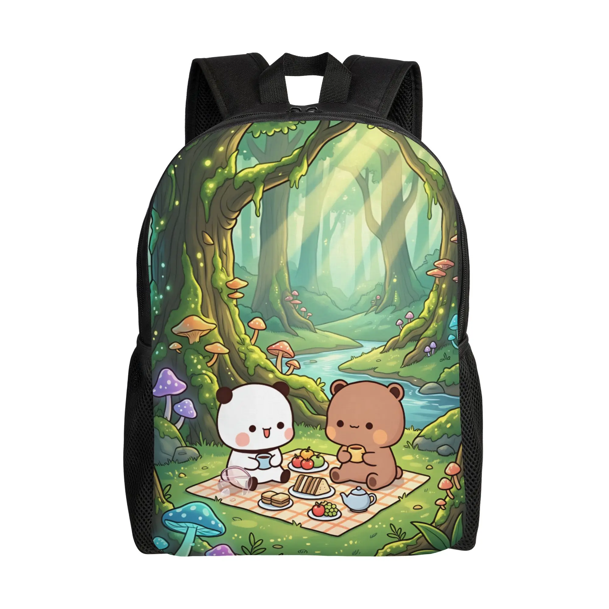 

Panda Bears Bubu And Dudu Backpack Camping Backpacks Student High Quality Soft High School Bags Modern Rucksack