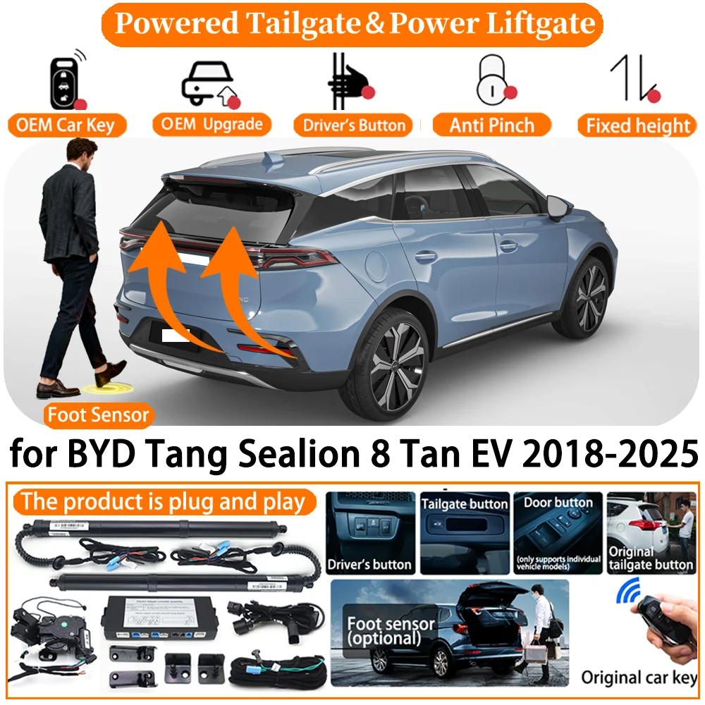 

Car Powered Tailgate system for BYD Tang Sealion 8 Tan EV 2018-2025 Automatic Electric Power Tailgate Strut Tail Gate Lift kit