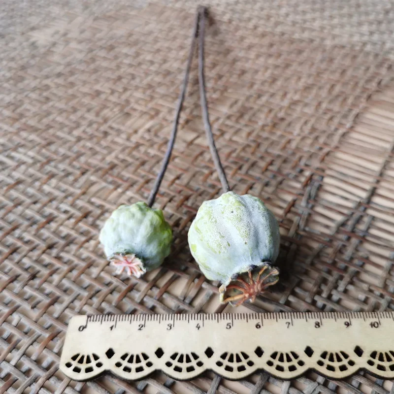Mohnfrucht-Nüsse, künstlicher Blumenstrauß, Heimdekoration, gefälschte Desktop-Blumen, Hochzeitsszene, Dekor, 6 Stück/Bündel – Detail 7