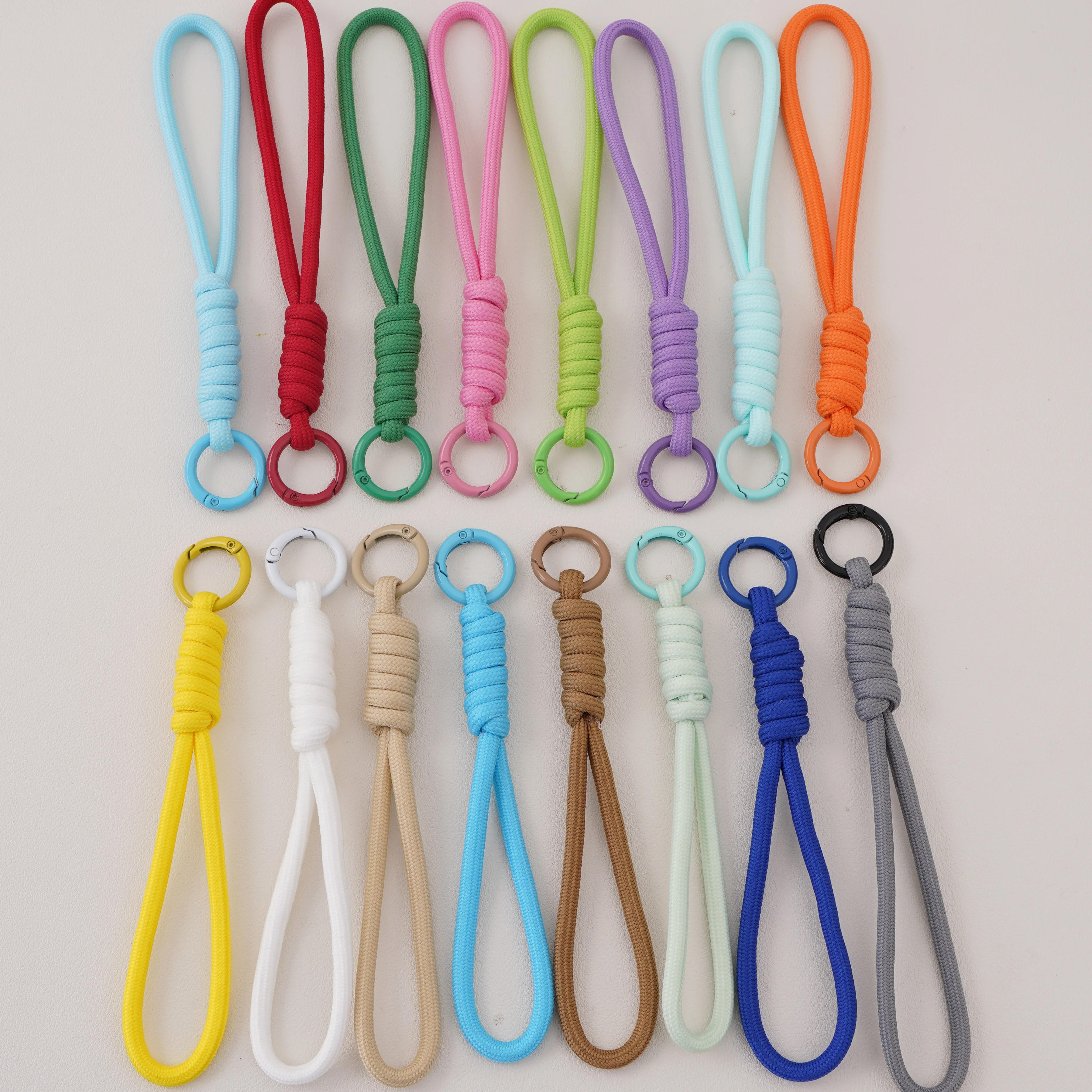 1PC Cordão Trançado Criativo para Chaveiro de Celular, Alça Anti-Perda com Nó, Acessórios DIY para Chaveiro de Carro, Chaveiro Moderno