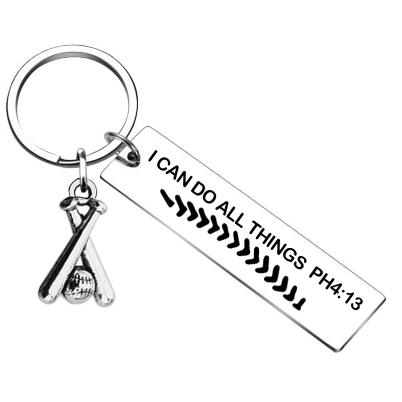 Baseball Keychain, Christmas Easter Christian Birthday Gifts for Boys/Teens/Players