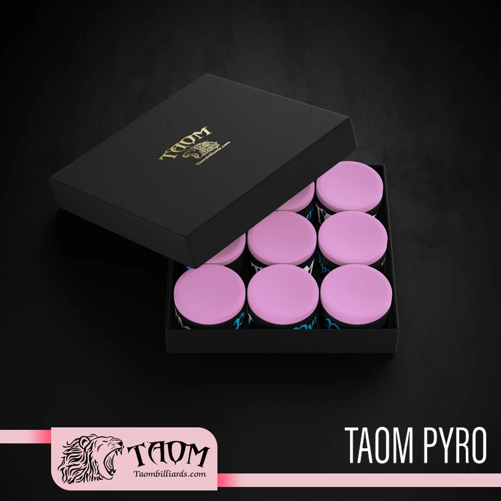 TAOM-Craie ronde pour billard professionnel, couleurs bleu, vert, rose, accessoires de billard, V10 Pyro