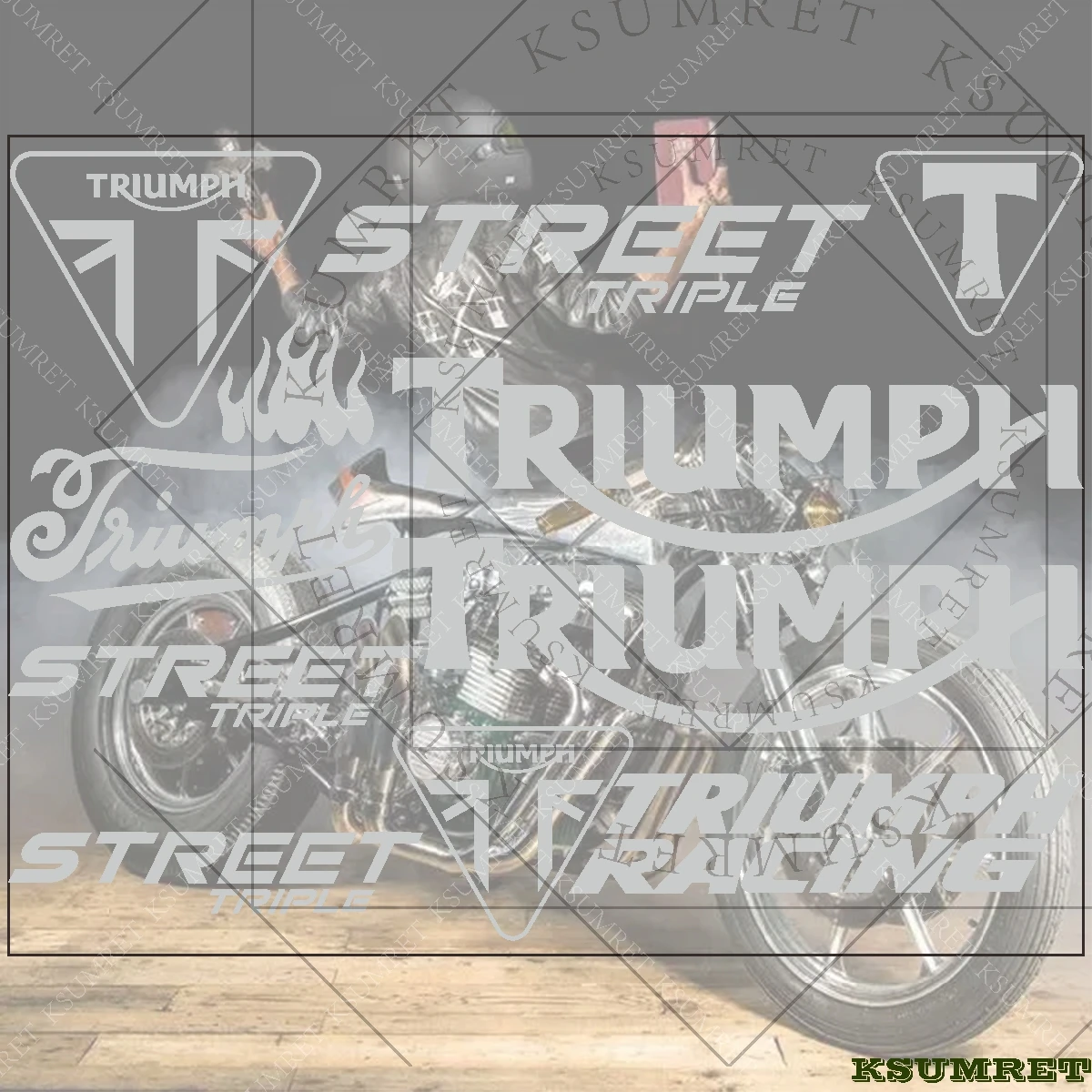 For Triumph Motorcycle Stickers STREET TRIPLE Accessories Racing Logo Decals Tank Emblem Waterproof