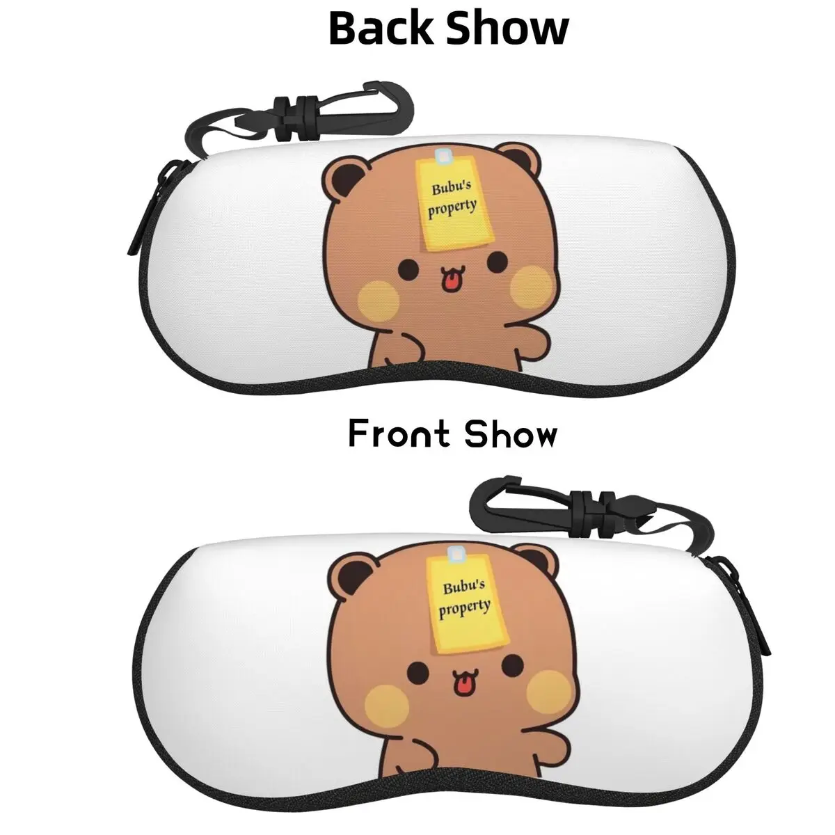 

Bubu Dudu Panda And Brownie Bear Couple V8 2024 Shell Glasses Case Protective Sunglasses Box Women Men Soft Eyeglasses Bag Pouch