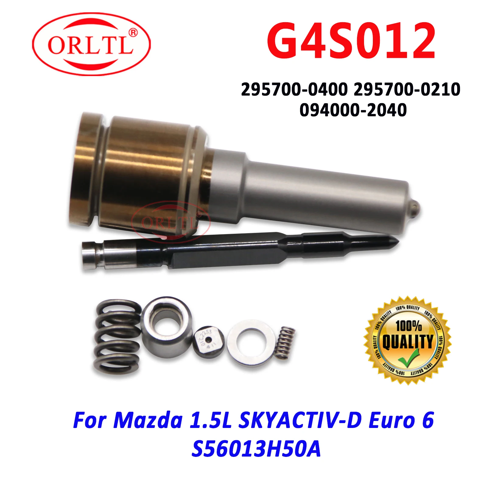 ORLTL G4S012 Piezo Fuel Injection Nozzle Diesel 295700-0400 Common Rail Injector For Mazda 2 CX-3 1.5D/3 6 CX-5 2.2D S550-13H50