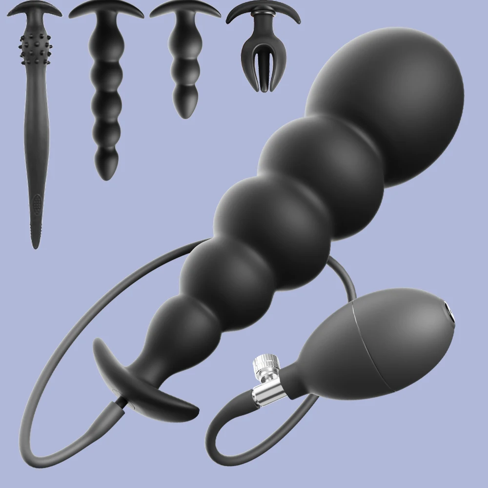 BDSM Inflatable Anal Plug Huge Dildo Pump Expansion Diameter 13cm Expandable Big Butt Plug Prostate Massage Ass Dilator Sex Toys
