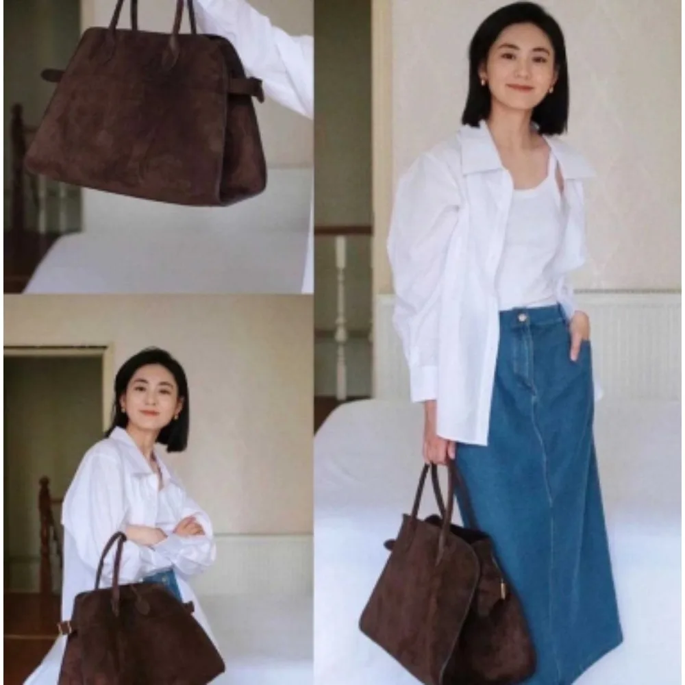 

Spot autumn and winter high-end niche design large-capacity bag women's new commuter retro handbag tote bag