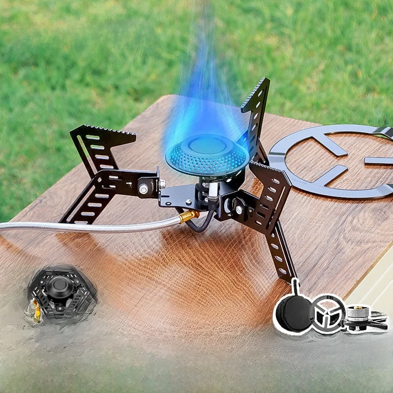 

Портативная газовая плита-карточка для кемпинга, уличная походная плита Firebird с раздельным корпусом, оборудование для кипячения воды на газу для кемпинга и активного отдыха