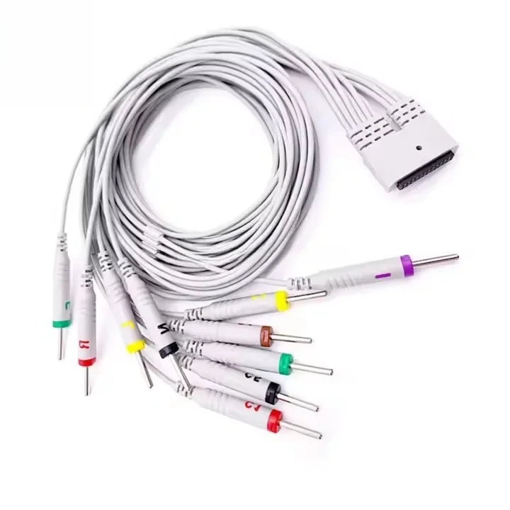 Mesdexs MEsCG 200/300 Medical Supplies 10-Lead Ambulatory ECG Cable/EKG Compatible with Various Systems