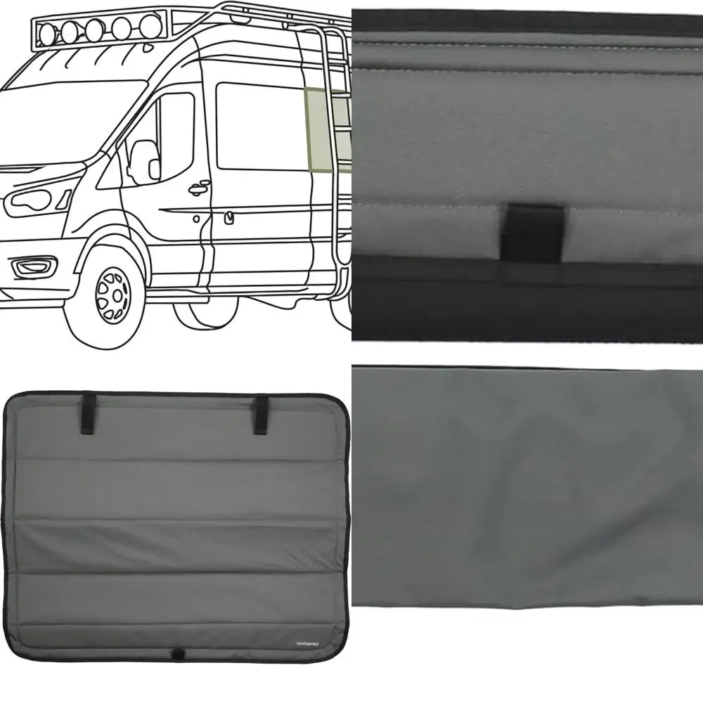 

Left Side Full Plastic Window Trim for 2015-Present Ford Transit 148 Medium/High Roof Vans - Charcoal Gray