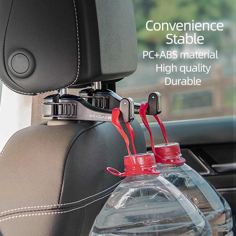 MIXSAS Universal Car Back Seat Hook Hanger Headrest Hidden Hooks Car Clips Holder Back Seat Organizer Bracket Car Accessories