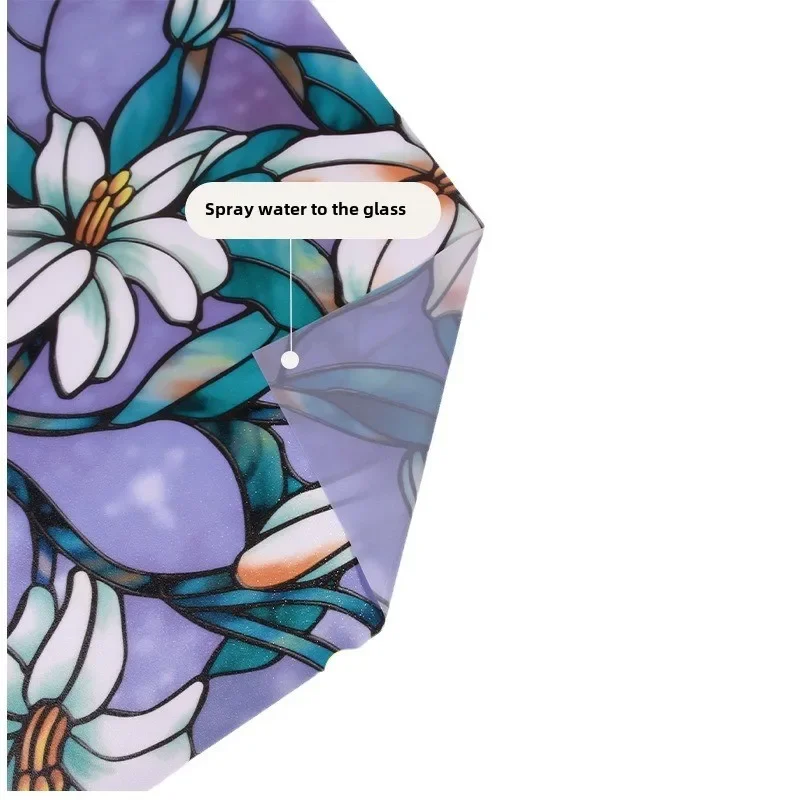 Retro Flower Window Stickers Privacy Protector Film Anti-UV Protection Heat Control Glass Stickers for Home Dhesivo De Ventana