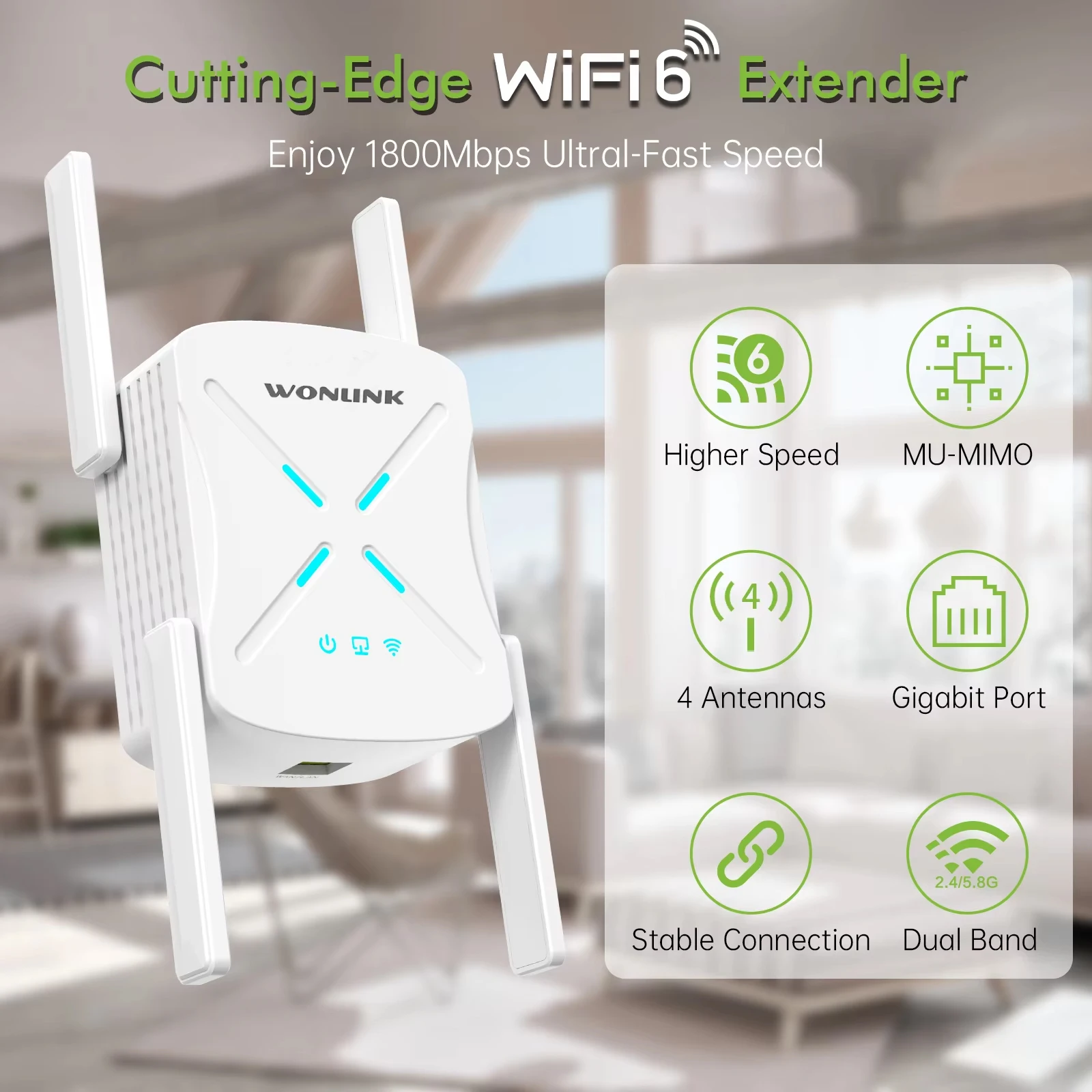 Imagem -02 - Wifi Repetidor 5g Roteador de Longo Alcance Wifi Extender Gigabit Amplificador Antena Repetidor de Sinal Puissant Amplificador Ax1800