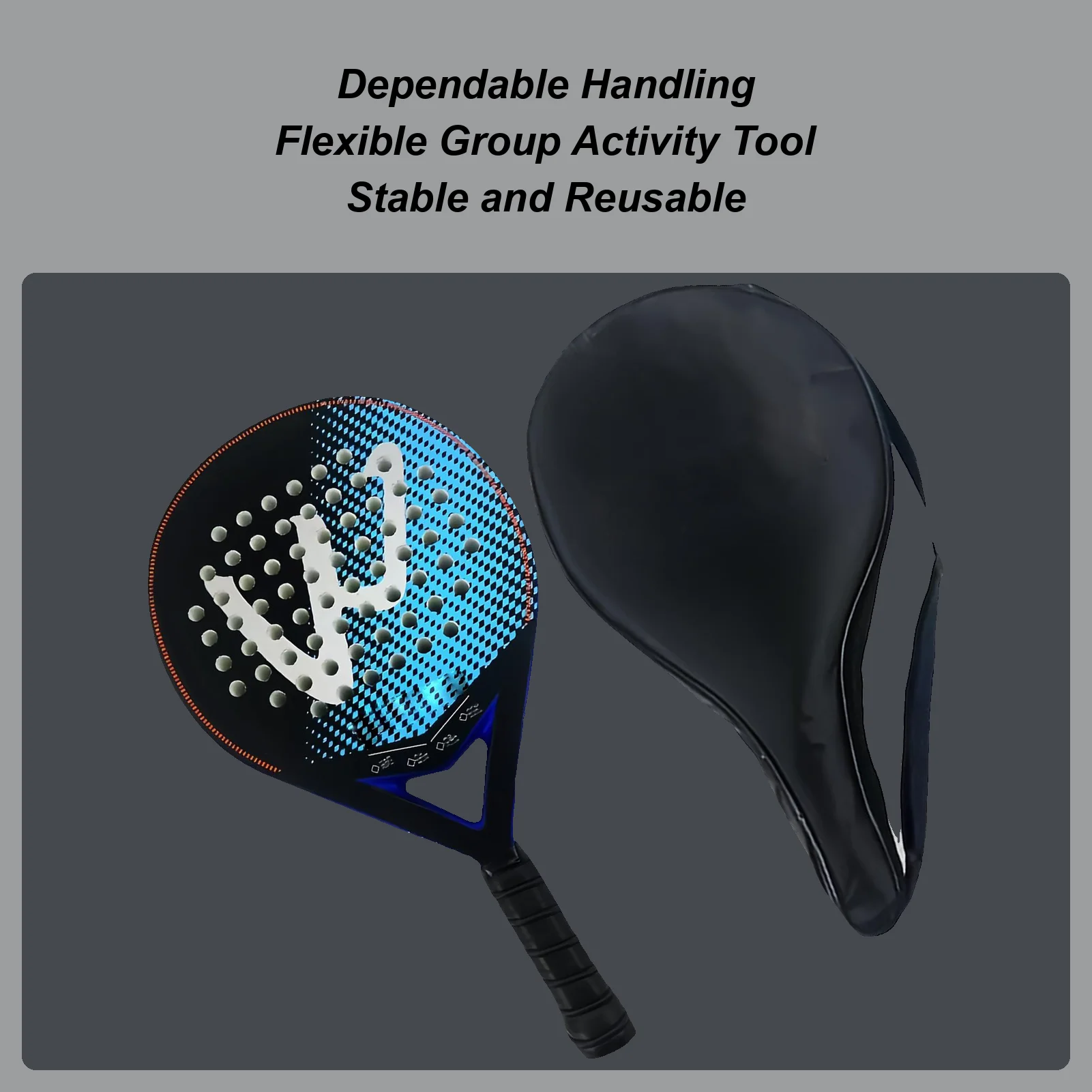 

Pickleball Весло из углеродного волокна Pickleball Paddle Легкое эргономичное оборудование с ручкой и сумкой для хранения для начинающих среднего уровня