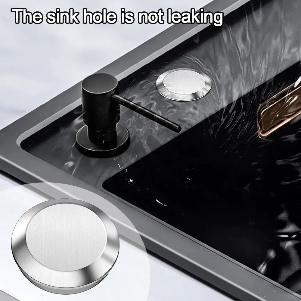 Kitchen Accessories Stainless Steel Sink Plug Anti-leakage Silver Faucet Hole Cover Drainage Seal Plug Bathroom