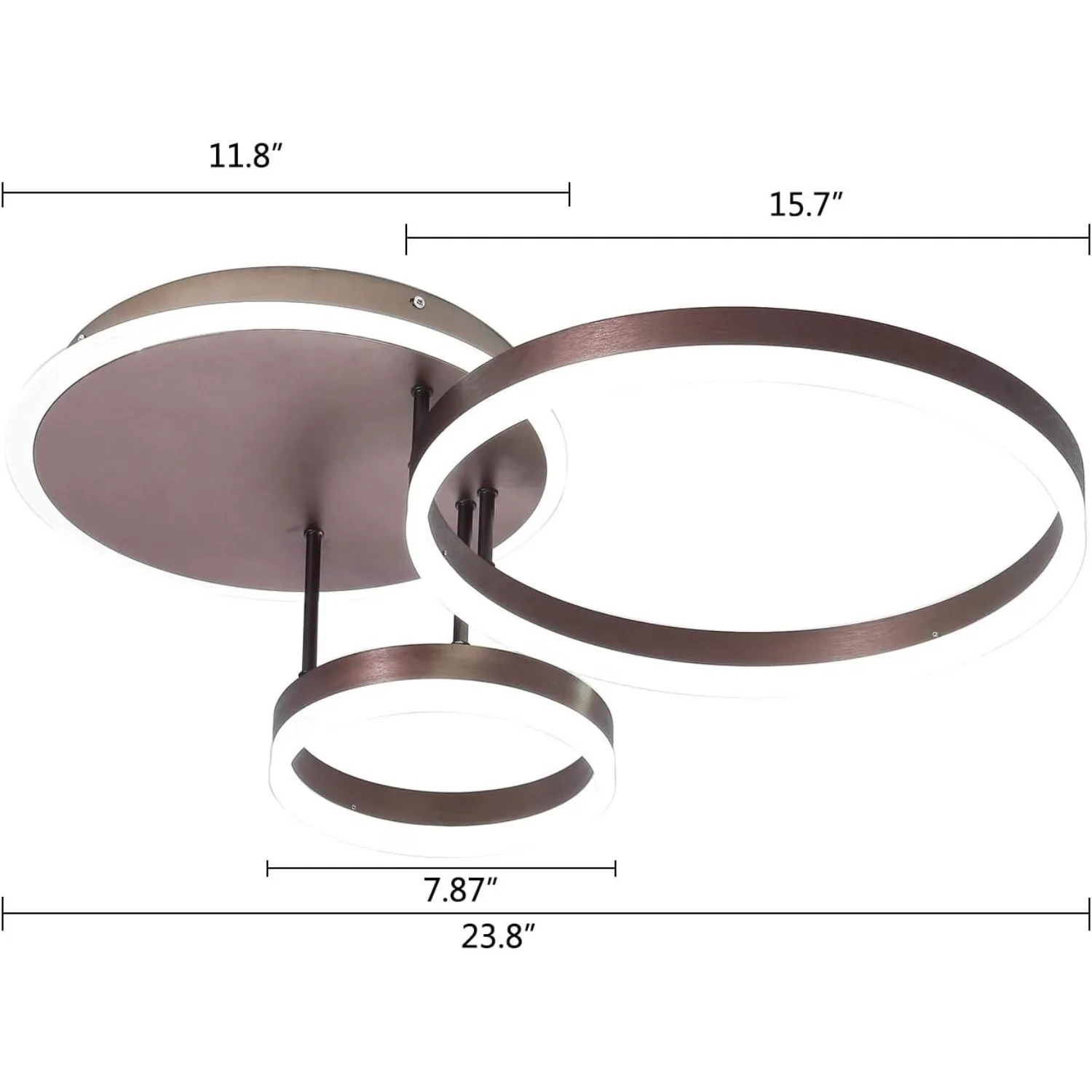 Plafonnier LED en Acrylique au Design Moderne, Composé de 3 Plafonniers Ronds Géométriques Créatifs à Montage en Surface