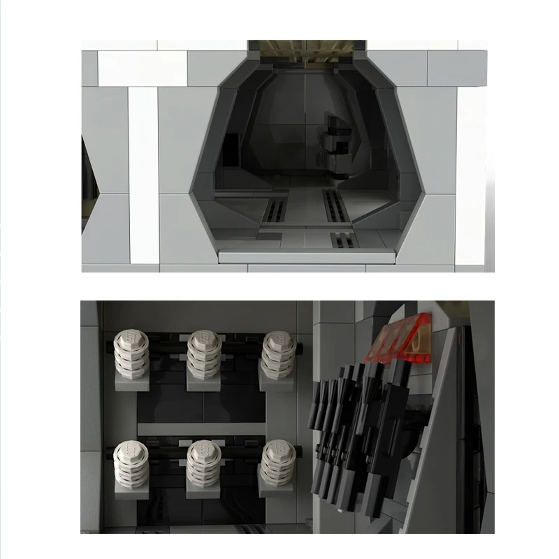 MOC-231551 Kosmiczna Seria Modularna Baza V1 Model Architektoniczny Klocki Konstrukcyjne Kreatywny Ekspert Pokaz Klocków Zabawki dla Dzieci Prezenty