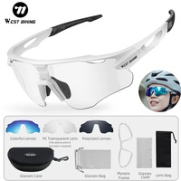 WEST BIKING Cycling Glasses Men Women UV400 Camping Goggles Photochromic Sunglasses Sports Driving Fishing Bike Eyewear
