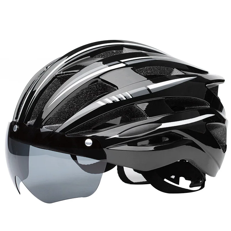 

Велосипедный шлем с магнитными очками, цельный, ультралегкий, дышащий, для защиты головы при занятиях спортом на открытом воздухе