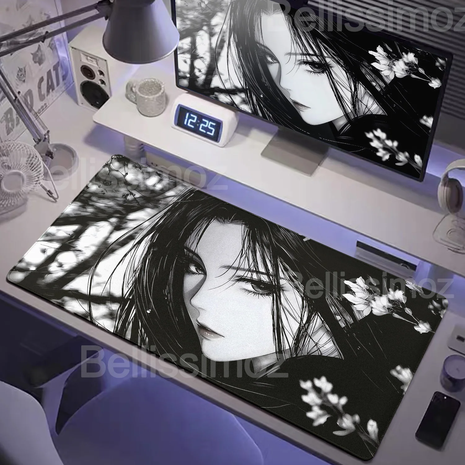 

HD Print Comic Black Girls Mouse Pad XXL Gaming Accessories Office Game Keyboard Desk Mat Non-Slip Laptop Rubber Kawaii Mousepad