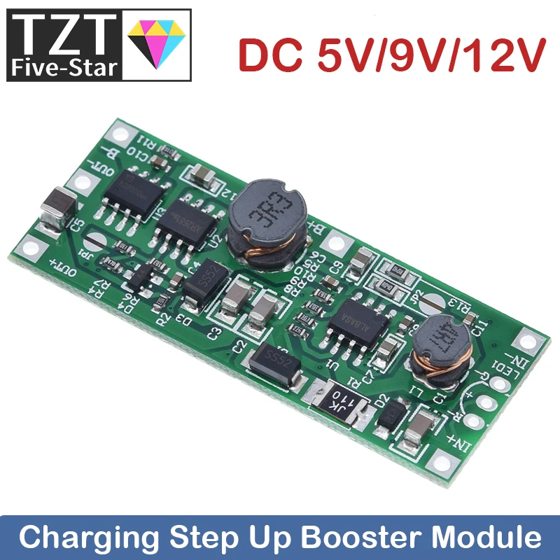 DC 5V 9V 12V Charging Step Up Booster Module for 18650 Lithium Battery UPS Voltage Converter Protection