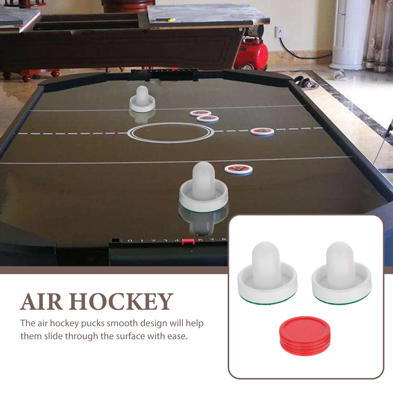 

2 Sets Plastic Air Hockey Pucks Ice Hockey Machine Accessories Smooth Gliding Game Parts Indoor Activity Mini