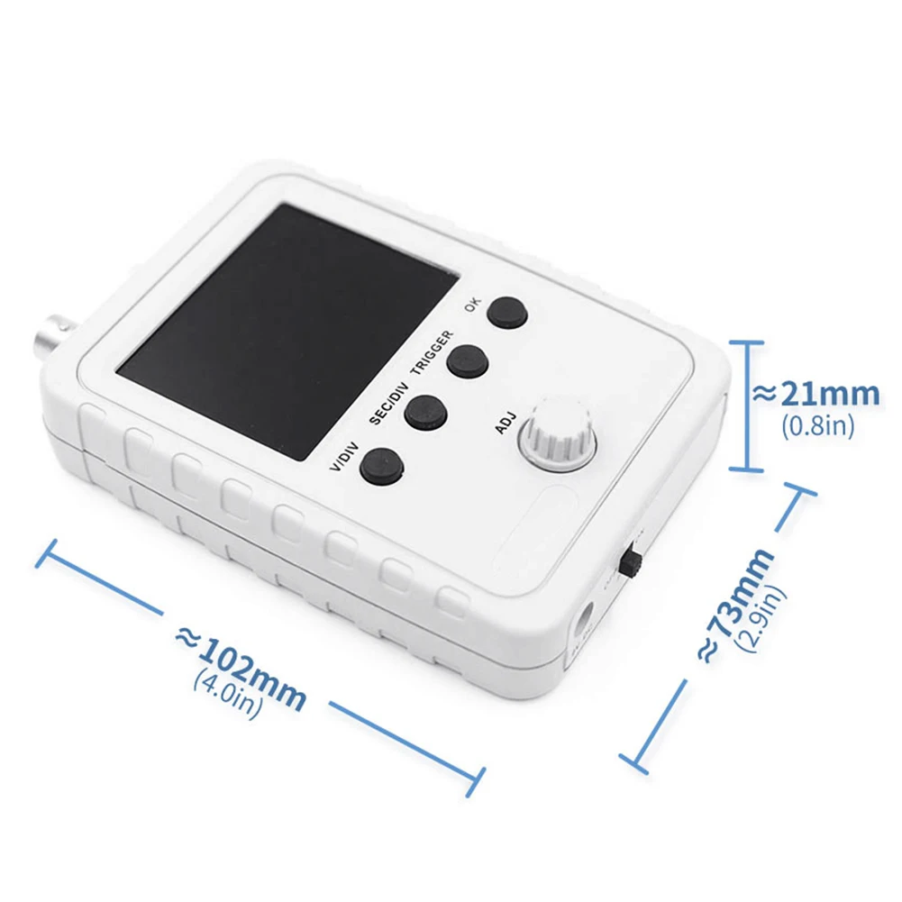 DSO150 Handheld Digital Oscilloscope 200kHz Bandwidth 1 Channel 2.4in Display 1MSa/s Support 80KHz PWM Firmware Update Assembled