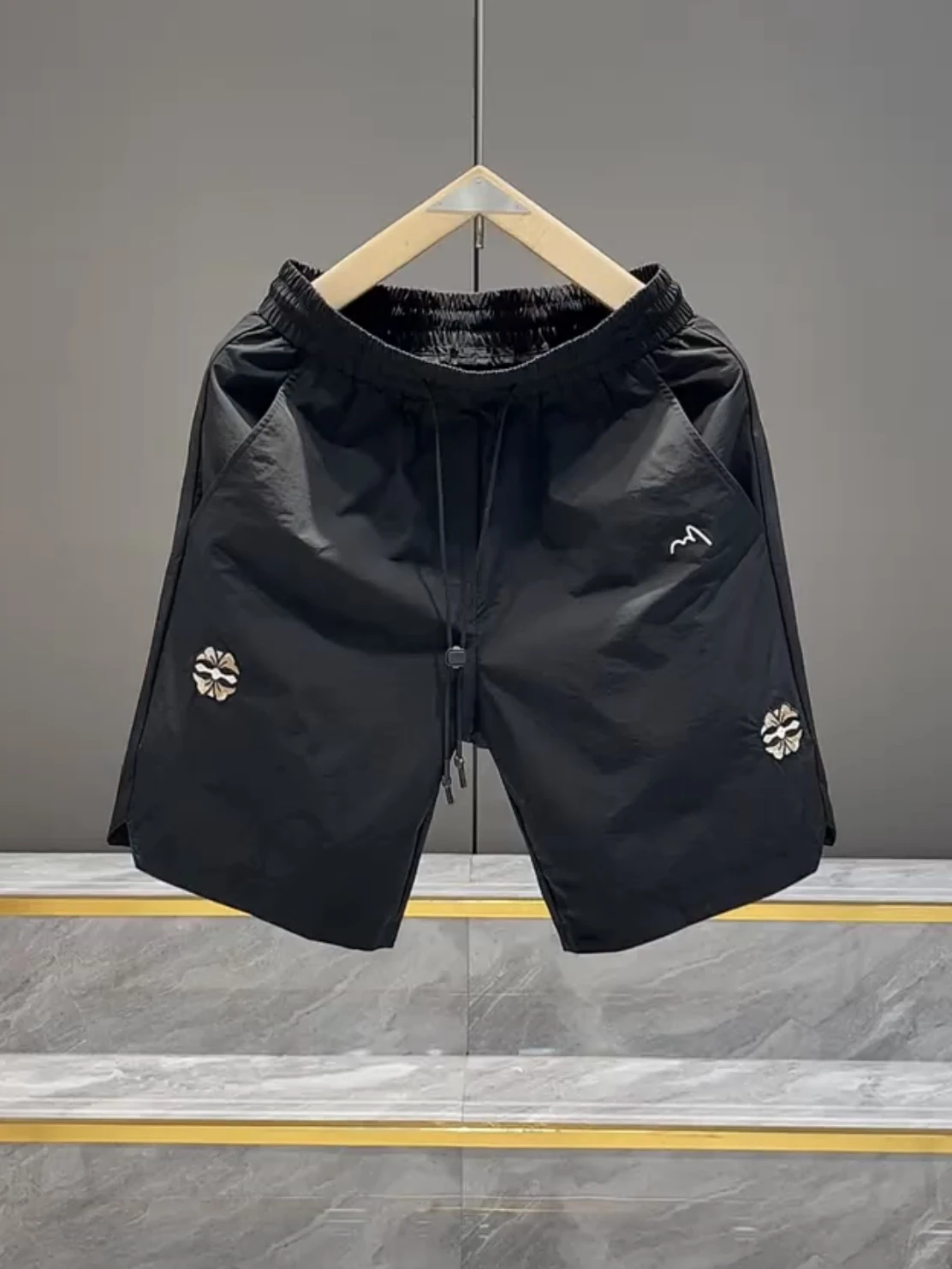 

Men's Faionable Breathable Qui Dry Loose Fit ort orts Summer 2025 Youth Casual Pants Straight Leg Pure Color