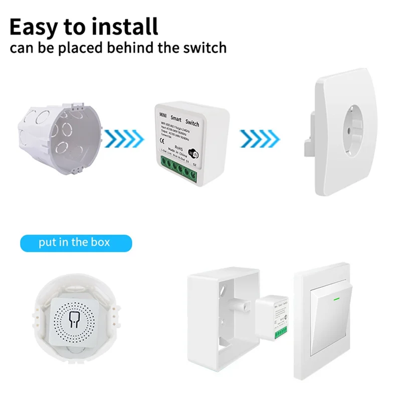 A33T-Tuya Mini Wifi وحدة تبديل ذكية 2 طريقة التحكم دعم المنزل الذكي لتقوم بها بنفسك مفاتيح للحياة الذكية APP اليكسا التحكم الصوتي