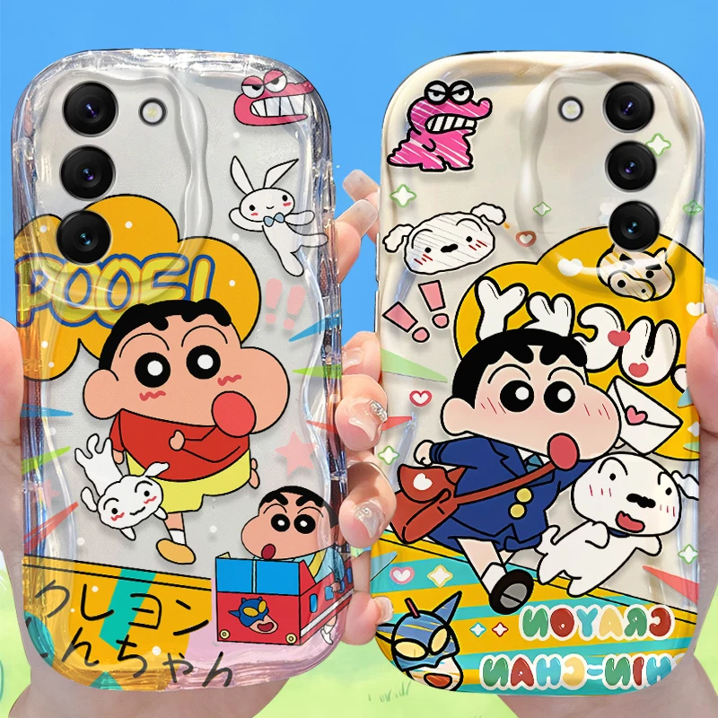 C-Crayon S-ShinChan Case for Samsung Galaxy S25 S24 S23 S22 S21 Ultra Plus S20 FE A73 A72 A71 A56 A55 A54 5G A52 A52S 4G Cover