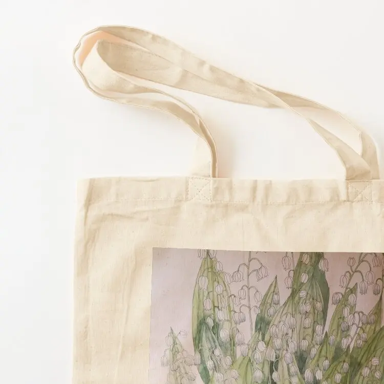 زنبق الوادي اللوحة المائية حمل حقيبة قماش حمل حقيبة يد حقائب النساء