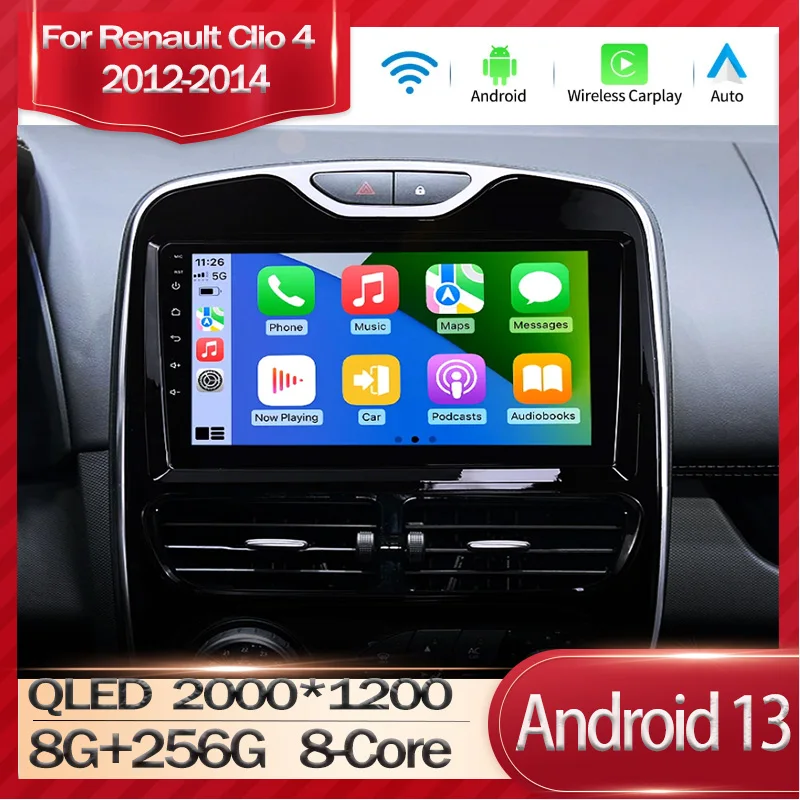 

Android 13 Car Radio For Renault Clio 4 2012 - 2018 Multimedia Video Player Navigation GPS Stereo Carplay Auto 2Din Head Unit